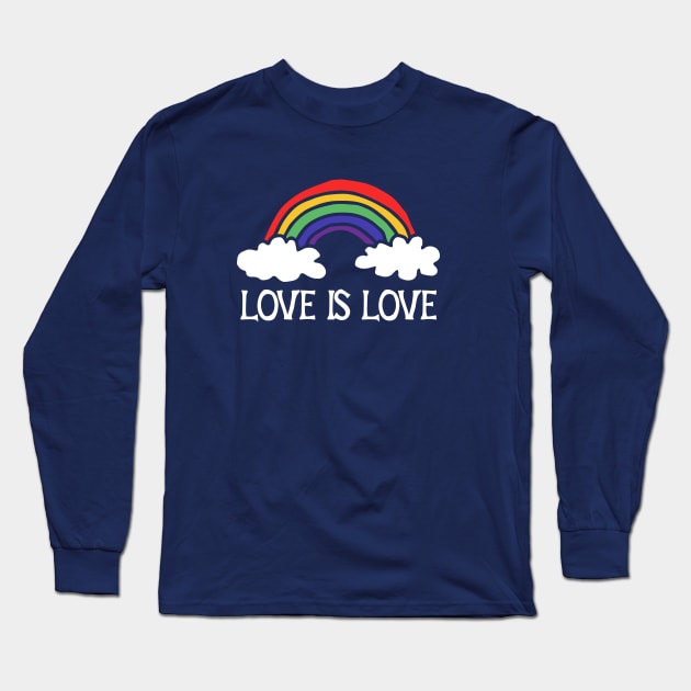 Love is Love rainbow Long Sleeve T-Shirt by bubbsnugg